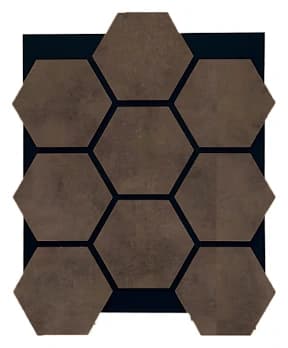 60x52 Retro Bronz Hexagon Panel