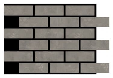 60x60 Retro Gümüş Tuğla Panel